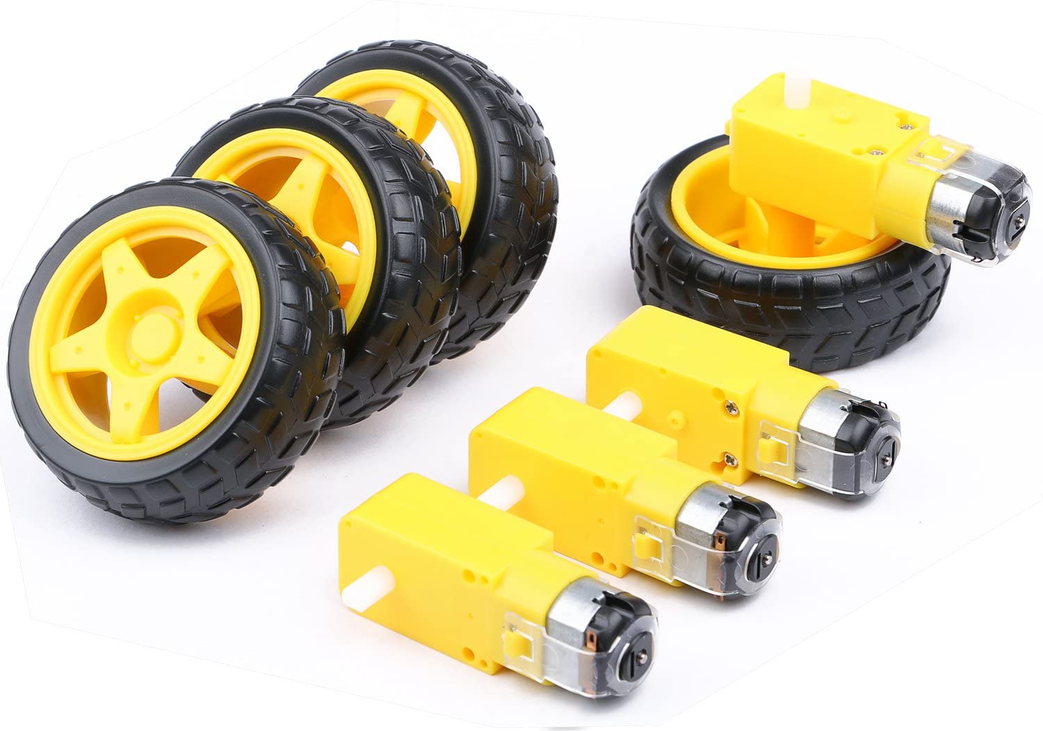 4Pcs DC Electric Motor + Plast - Smart Home Yellow 评论和价格