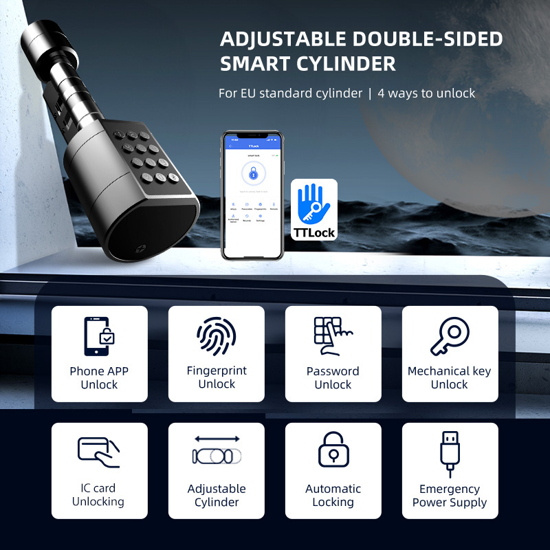 Smart Euro Cylindrical Door Lo - Smart Home Door Lock 评论和价格