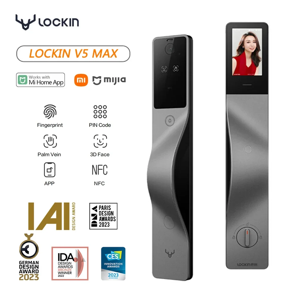 Lockin V5 Max 3D Face Recognit - Smart Home Door Lock 评论和价格