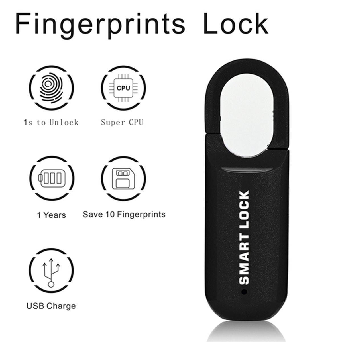 B44C 2X Fingerprint Padlock M0 - Smart Home Door Lock 评论和价格